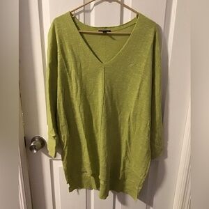 Eileen Fisher Light Green V-Neck Tunic
